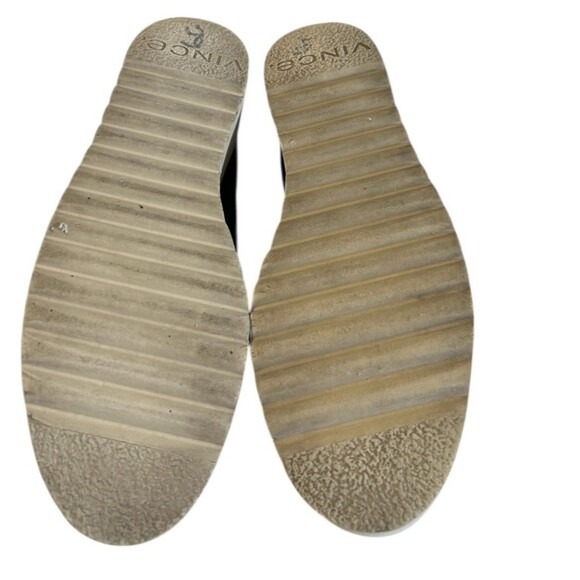 Vince Womens 6.5M Zeta Platform Loafers Leather Black Slip On  Wedge Shoes - Picture 11 of 13